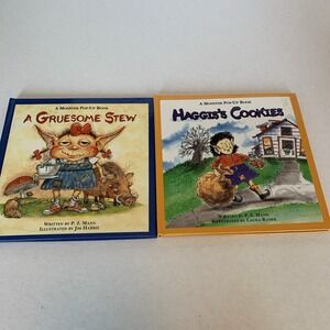 Vintage Pop-Up Book Bundle w/ A Gruesome Stew/Haggis's Cookies Rare By P.Z. Mann